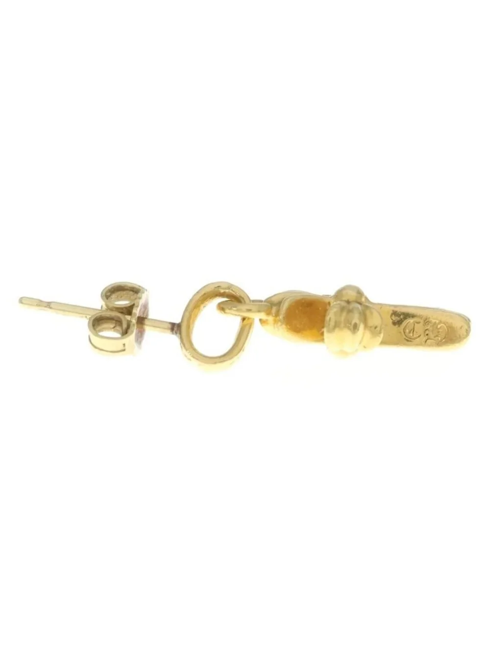 Chrome Hearts 22k Bby Pprchn 22k Baby Fat Drop Gold Earrings